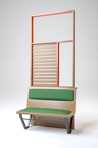 burger king single bench 3D model