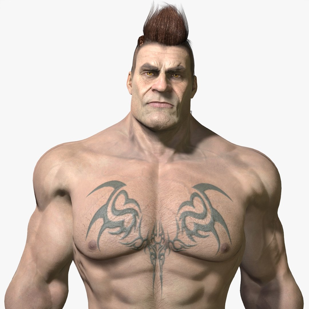 3D Model Muscular Strong Male TurboSquid 1680507