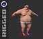 Zeichentrickfigur Sumo-Ringer