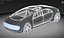 Autonomous Concept Car self drive vray with interior animated