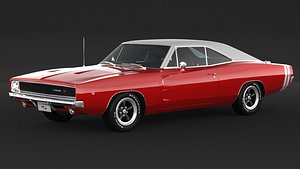 3D 1968 Dodge Charger RT