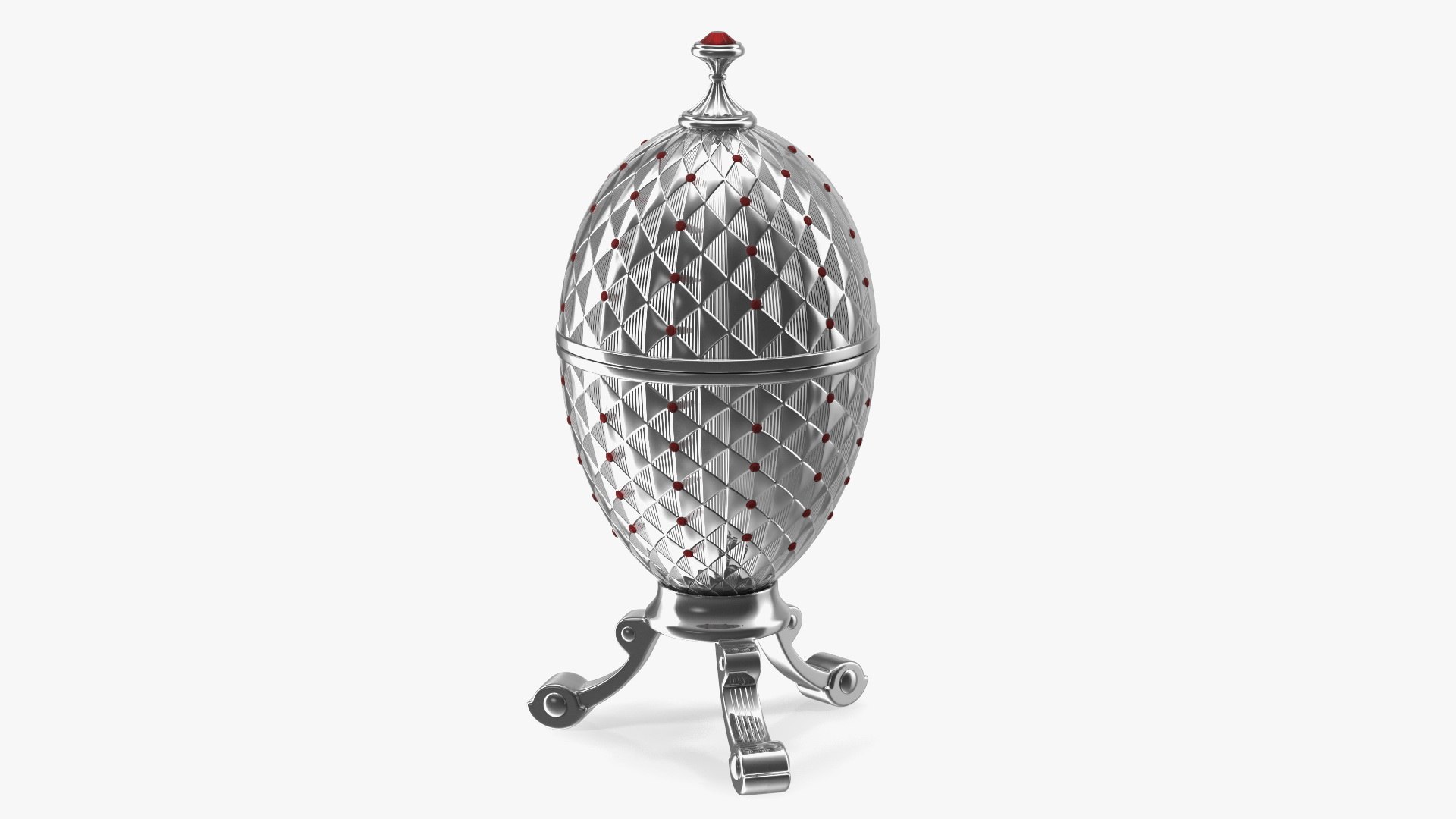 3D Faberge Egg Silver Closed model - TurboSquid 2068830