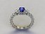 Solitaire oval gem fancy shank