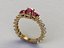 Solitaire oval gem fancy shank