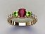 Solitaire oval gem fancy shank