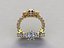 Solitaire oval gem fancy shank