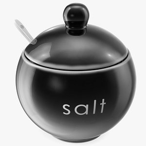 3D Salt Container Black