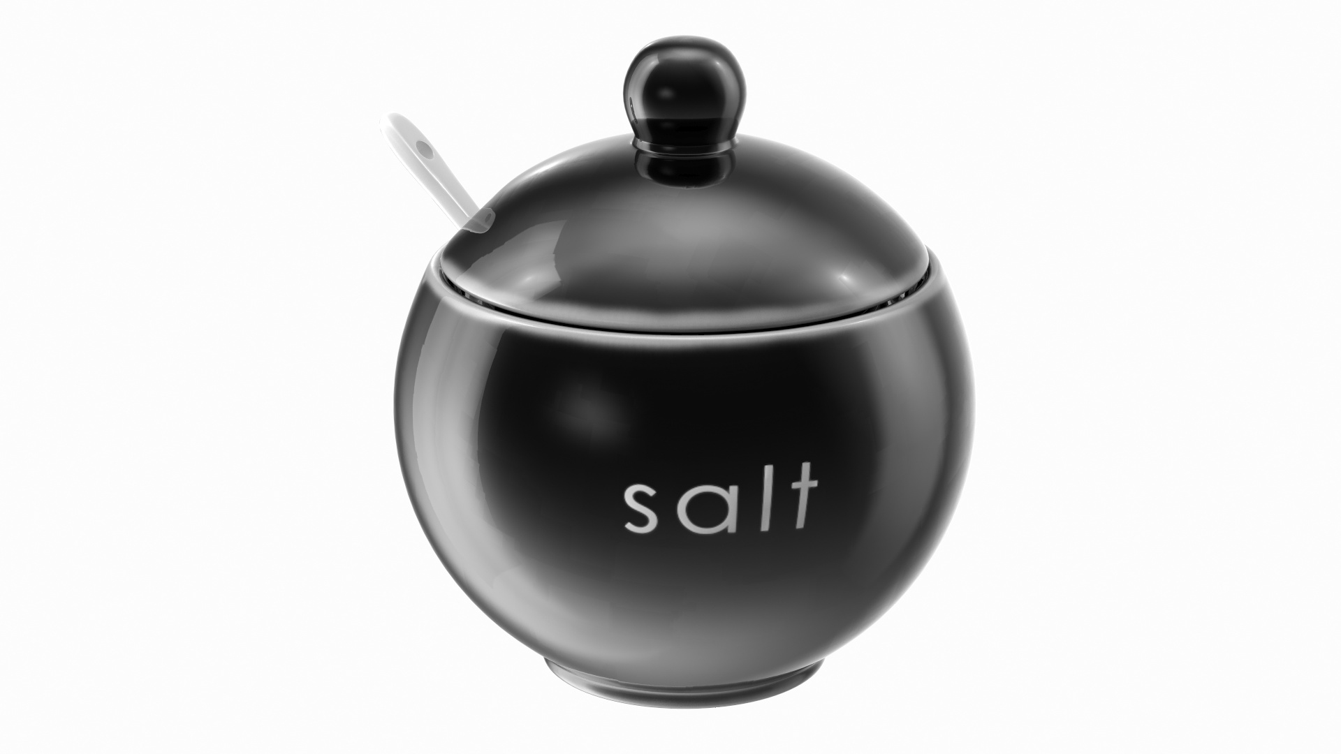 3D Salt Container Black - TurboSquid 1947892