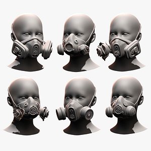 3D Gas Mask Pack Constructor Kitbash