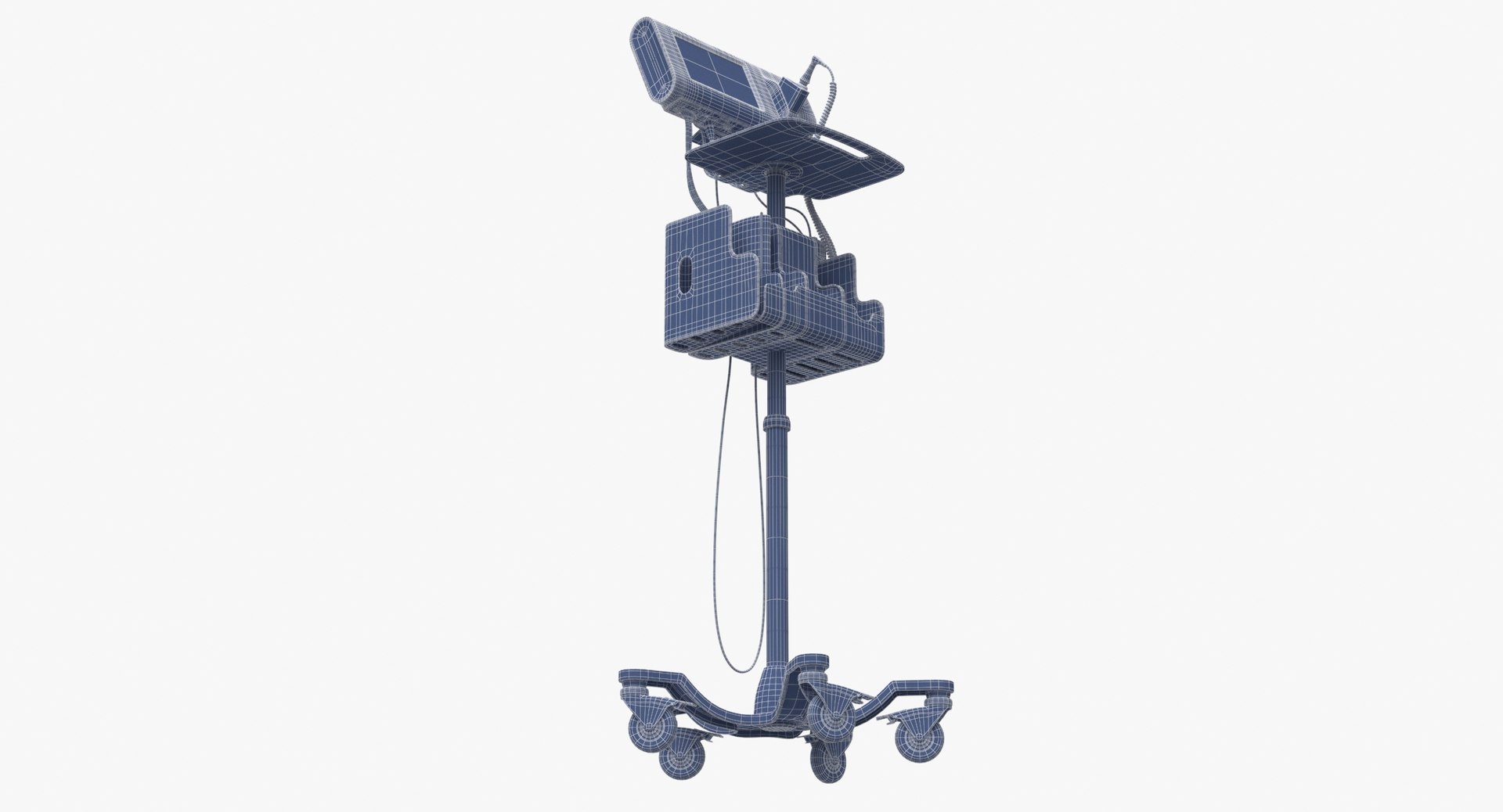 Mobile Vitals Cart 3D - TurboSquid 1925417