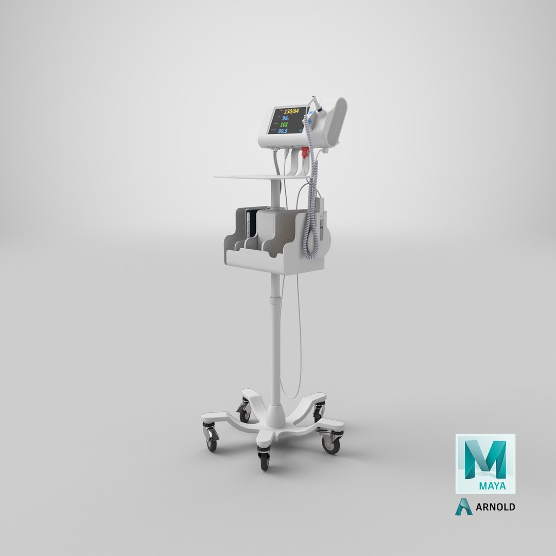 Mobile Vitals Cart 3D - TurboSquid 1925417