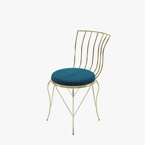 metal wire chair golden metal velvet fabric upholstery