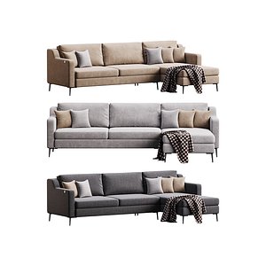 Corner sofa Halle L by Delavega 3D