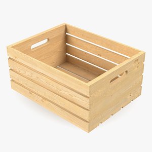 Small Low Box of Wooden Planks 3D