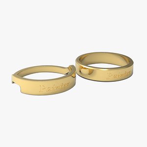 3D Painter Couple Ring Gold model