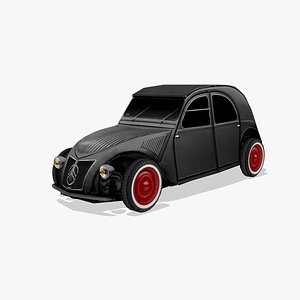 3D Citroen 2CV A Hot Rod