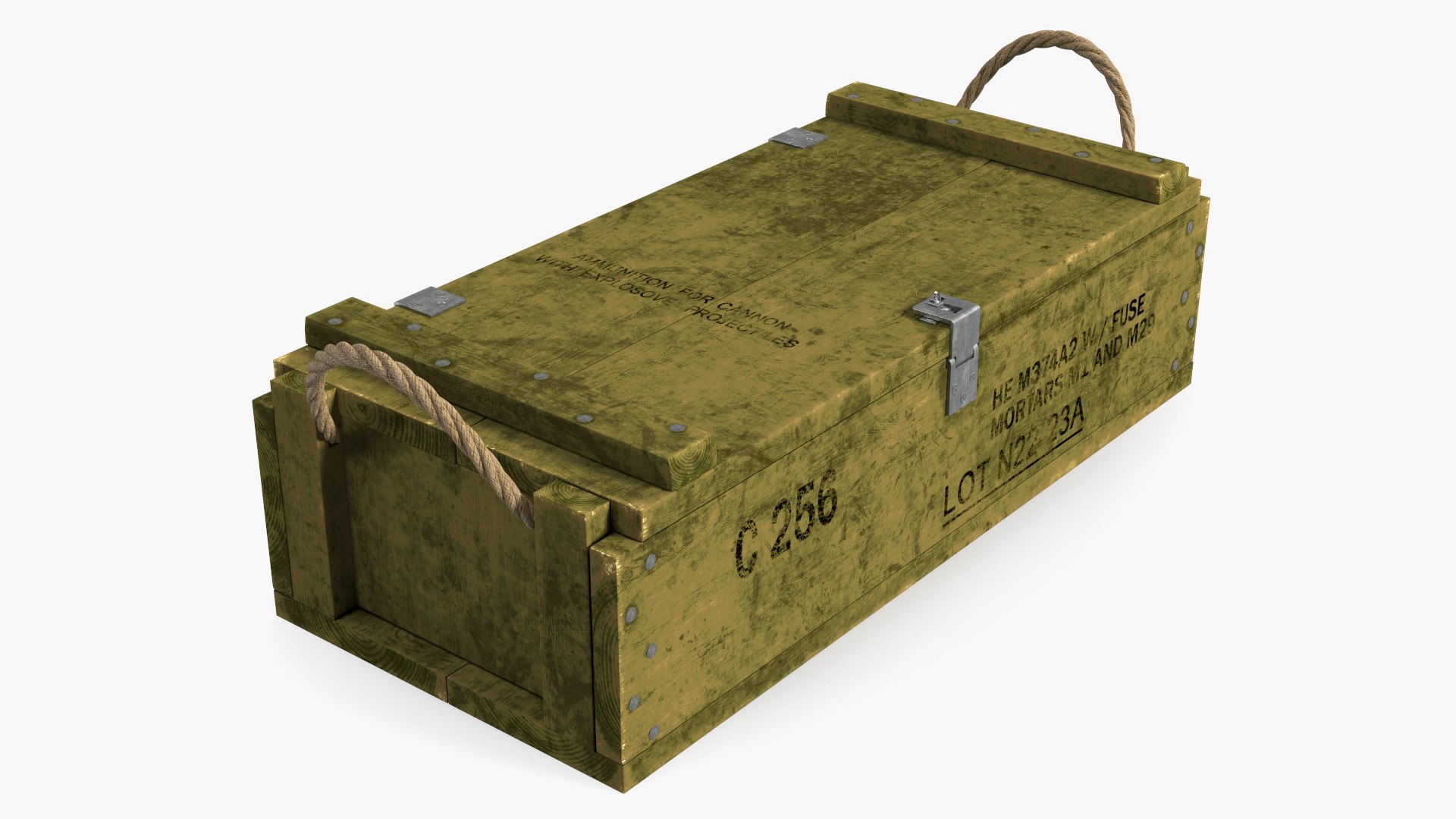 Military Ammunition Crate 3D model preview