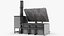 Cremation Oven for Animal Incineration Rigged for Maya