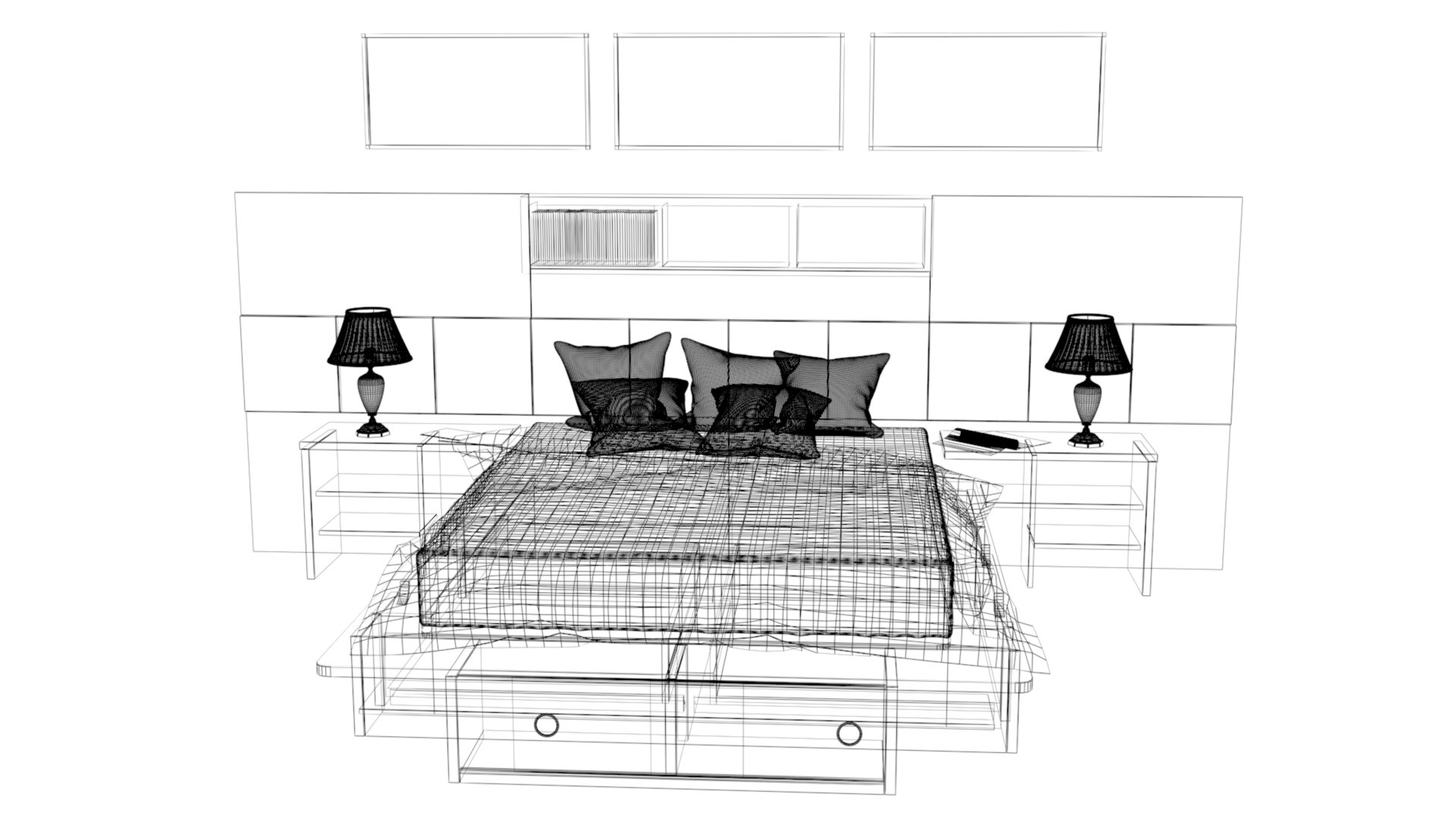 Panel customizable bedroom set