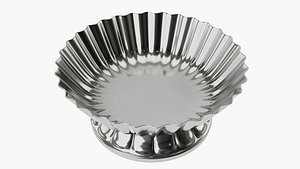 Decor Fruit Bowl Metal Ribbed 3D model