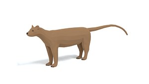 Low Poly Cartoon Fossa 3D model