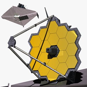 3D James Webb Space Telescope model