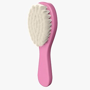 Gentle Baby Scalp Brush with Pink Handle Fur for Maya