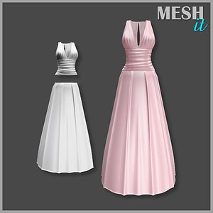 gown pink 3ds