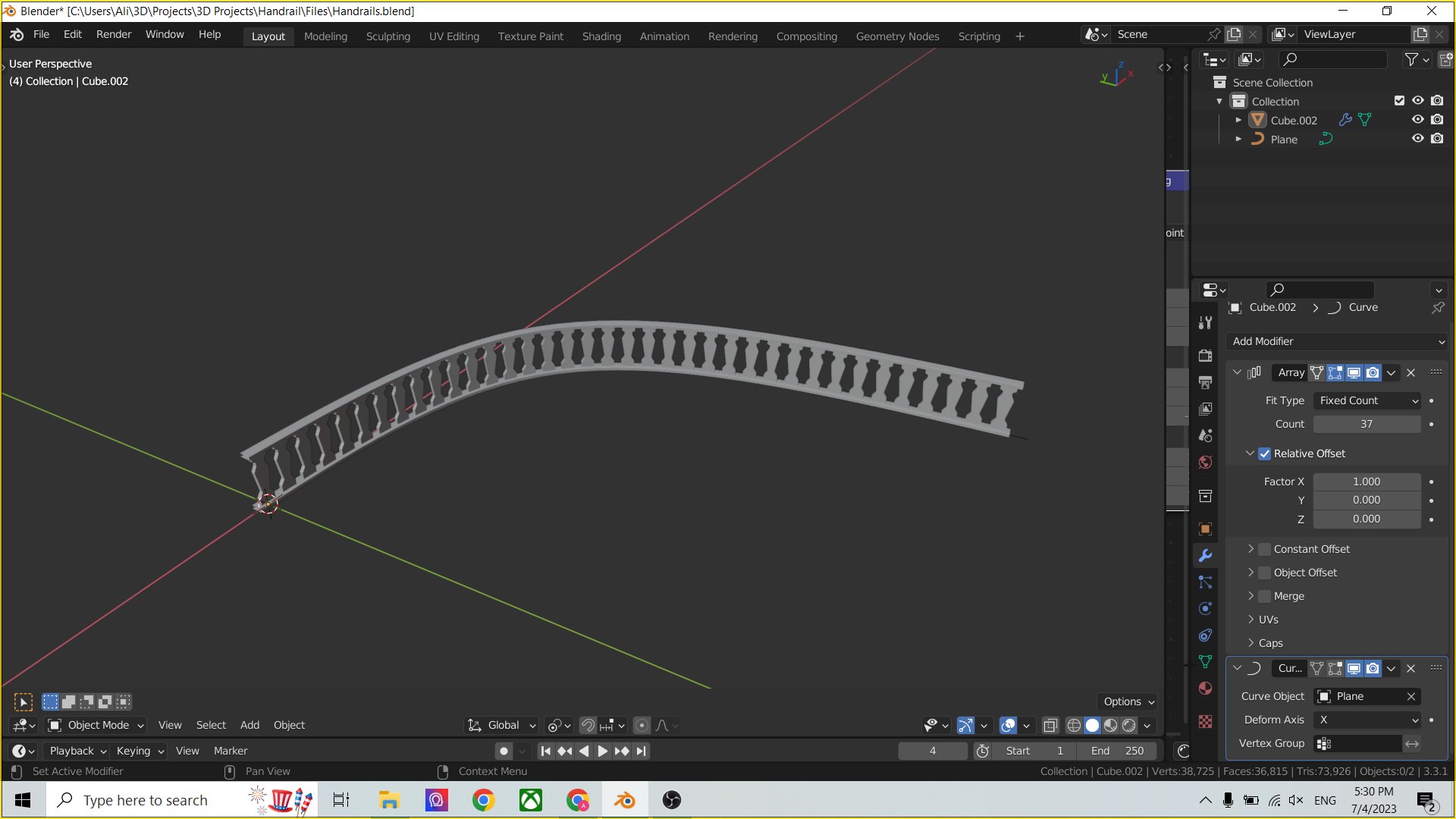 Handrail for balcony and house in 6 shapes 3D model - TurboSquid 2092147