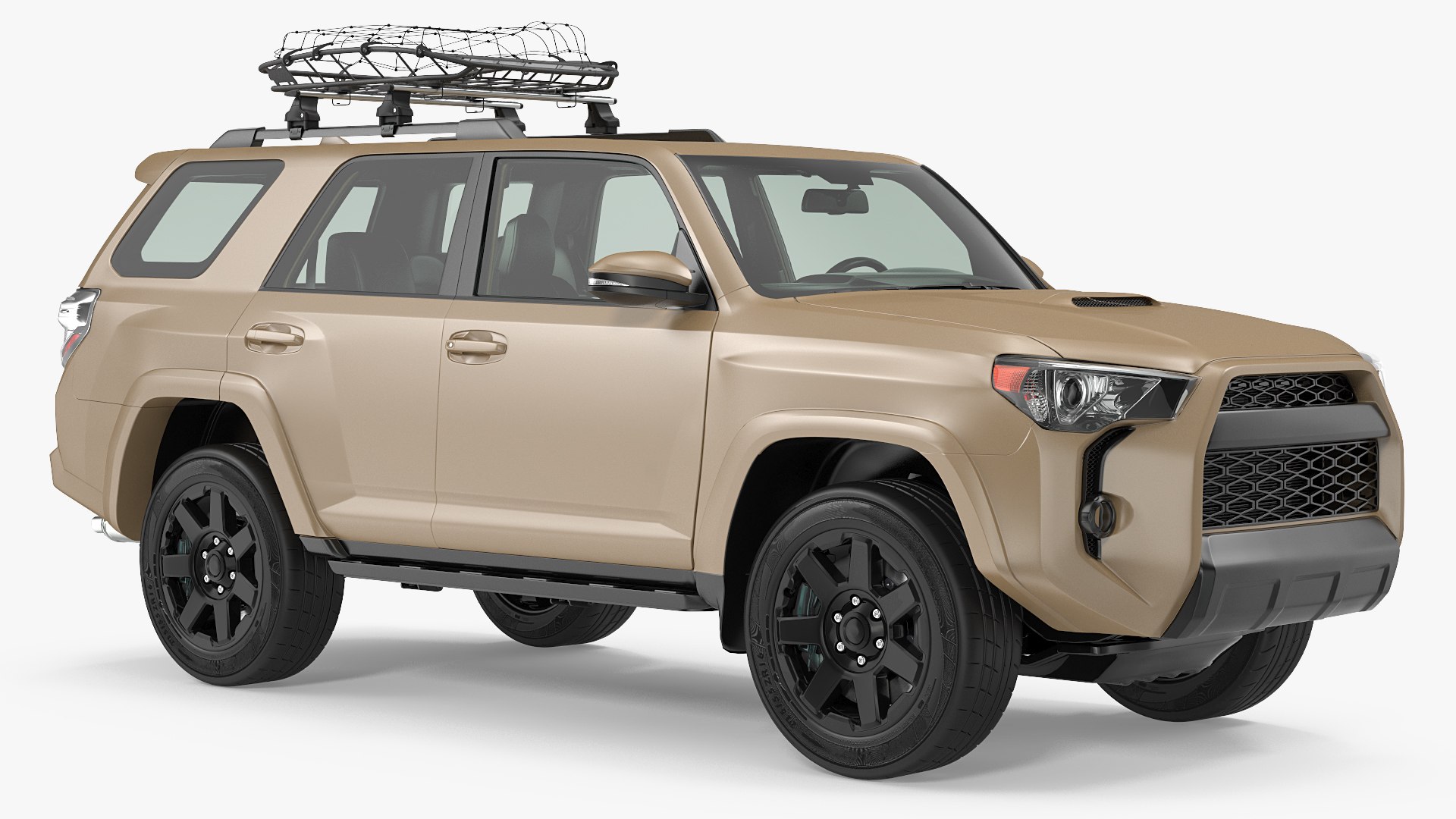SUV 4x4 with Roof Basket 3D model preview