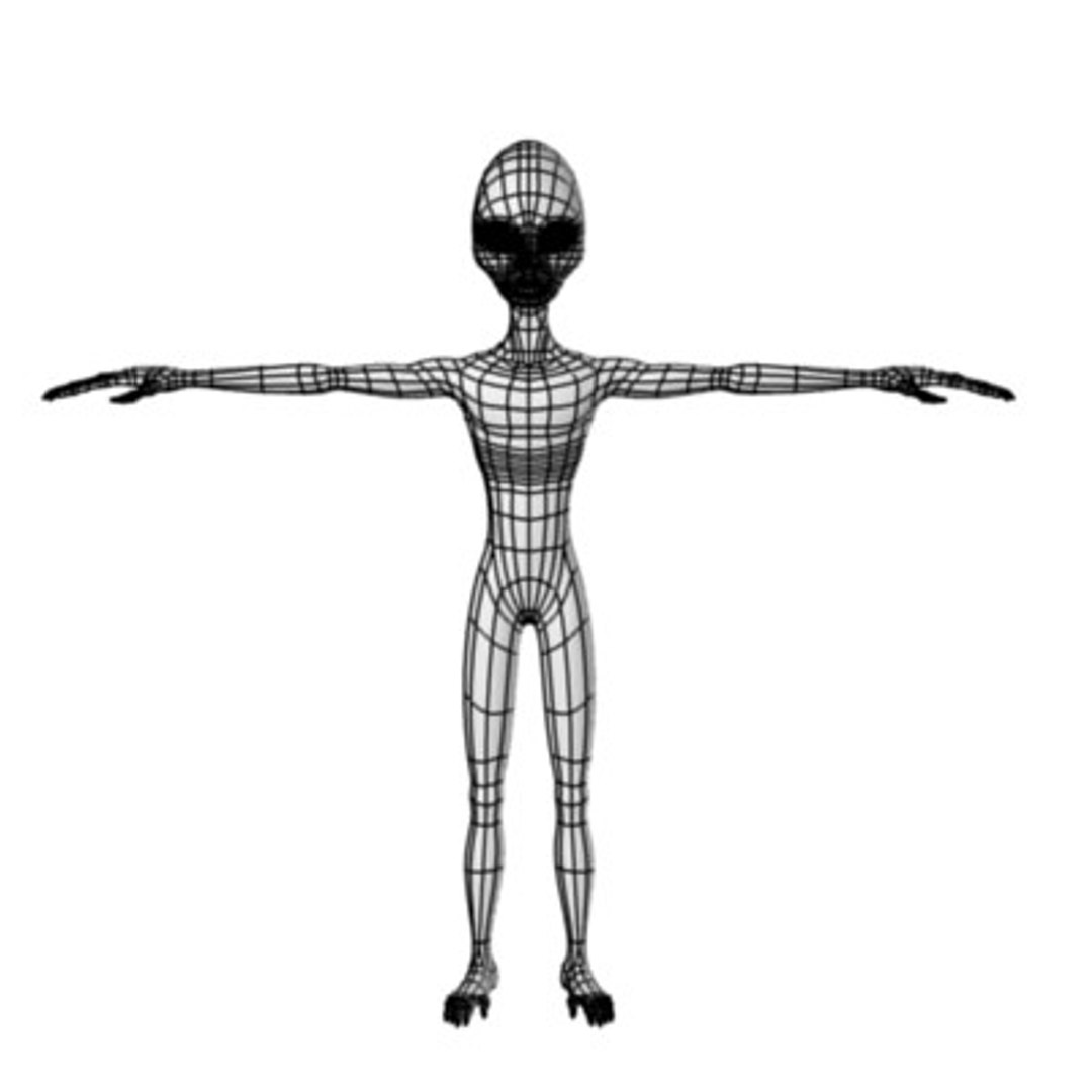 3d rigged alien