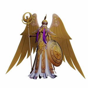 3D Saint Seiya God Athena Armor Low-Poly 3D Model Games model
