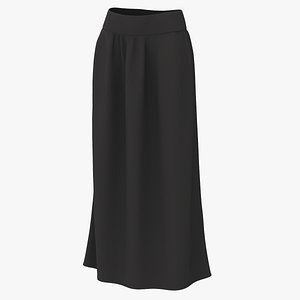 3D Long Dress Shirring