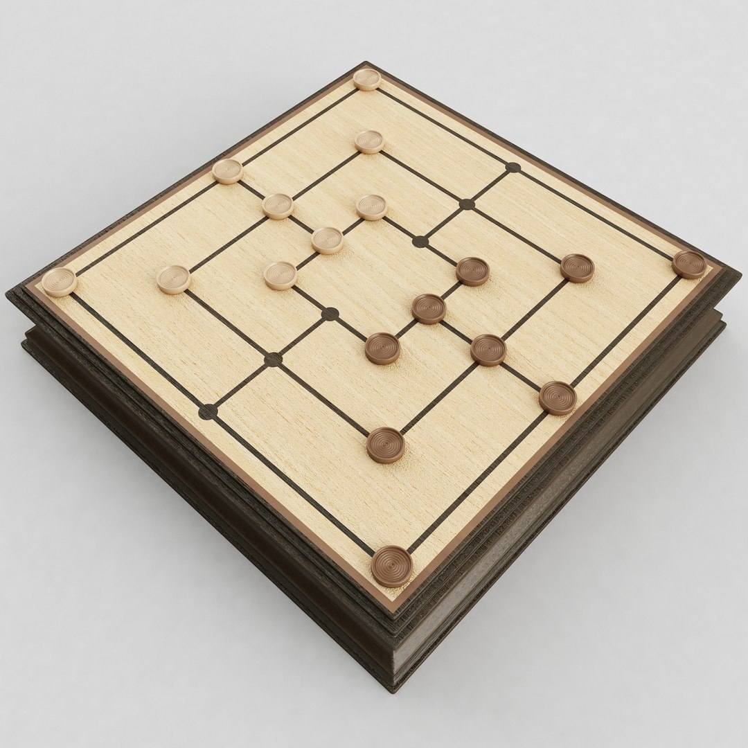 3D Nine Mens Morris Board Game model - TurboSquid 1834998