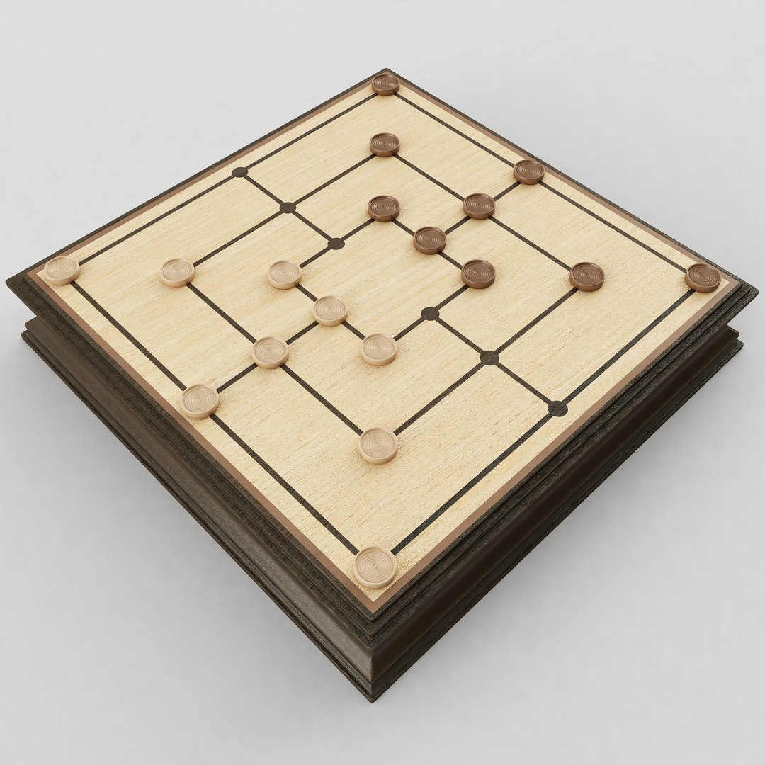 3D Nine Mens Morris Board Game model - TurboSquid 1834998