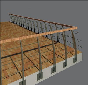 Curved steel balustrades