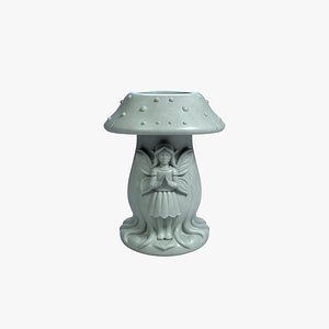 Fairy Mushroom Pen Holder Enchanted Toadstool Desk Organizer STL File 3D Printable