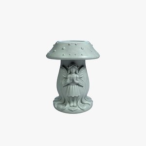Fairy Mushroom Pen Holder Enchanted Toadstool Desk Organizer STL File 3D Printable