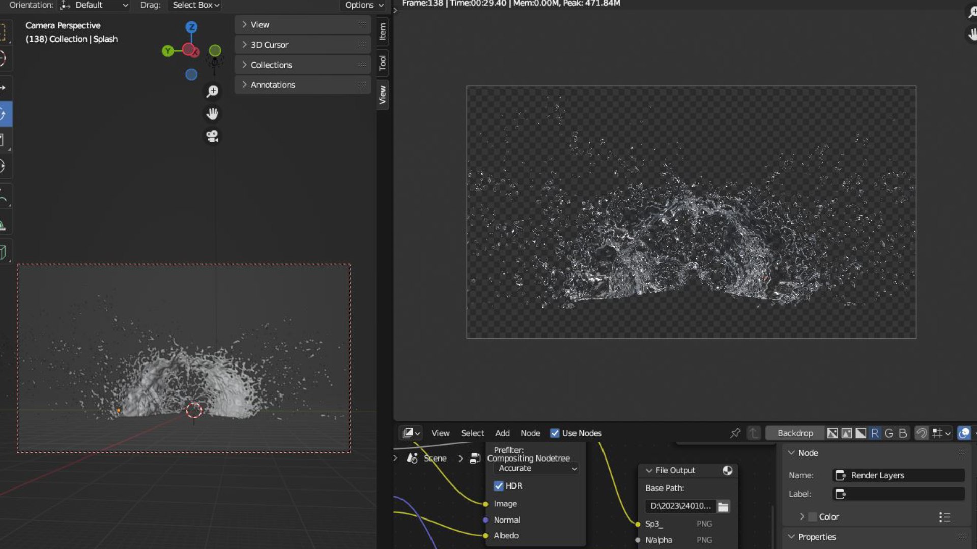 Splash Animation 3D model - TurboSquid 2182863