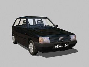 car fiat uno 3d model