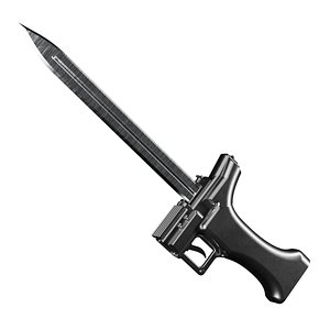 Tactical Sci-Fi Co2 Injector Knife 3D model