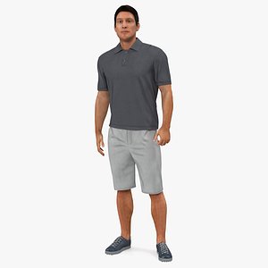 3D man casual style street