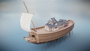 3D Atakebune - Japanese warship