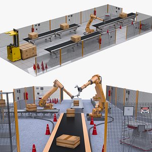 3D model Palletizing Cell Collection
