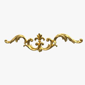 3D model Plaster Decorative Bow DS298