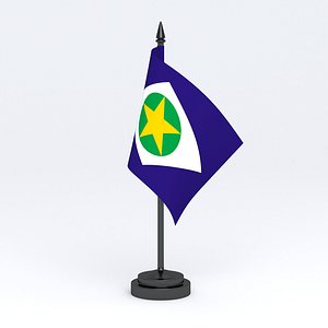 3D Table Flag Bandeira de Mato Grosso model