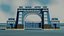 Big Enter Gate of River Port 3D model
