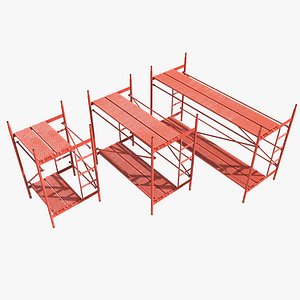 3d model of scaffolding structure
