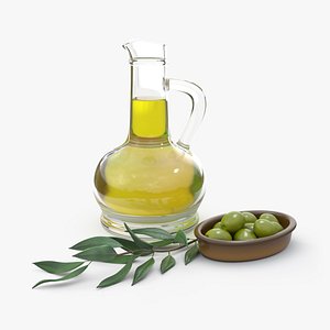 3D Olive Oil Set
