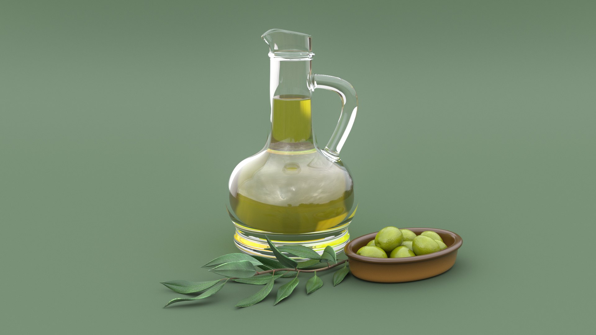 3D Olive Oil Set TurboSquid 1965814